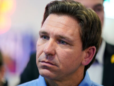 Florida Gov. and Republican presidential candidate Ron DeSantis, shown here in May. (AP Photo/Charlie Neibergall, File)